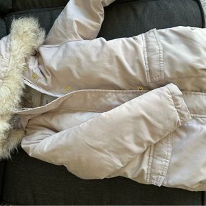 Light pink girl jacket. Used few times. Clean. No stains